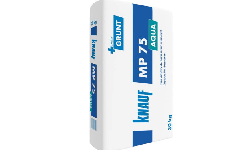 Knauf MP 75 Aqua - hydrofobowy tynk gipsowy